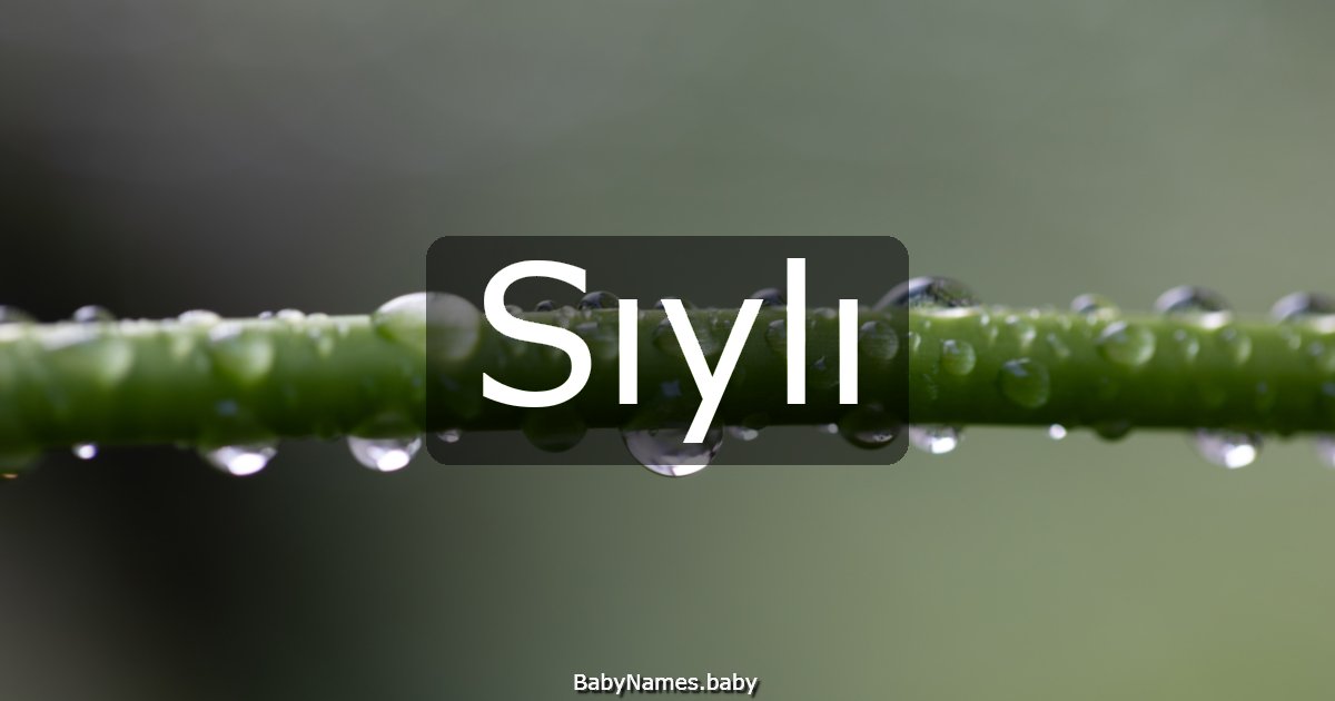 Sıylı