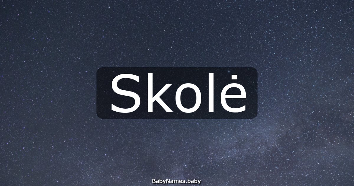 Skolė