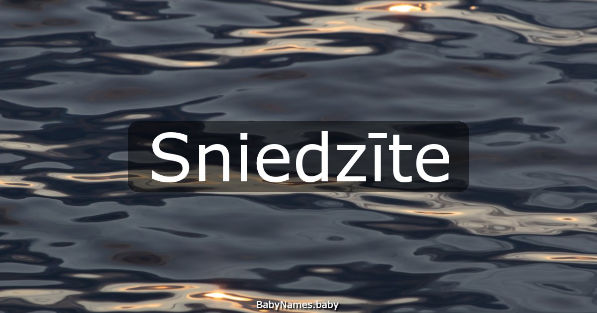 Sniedzīte