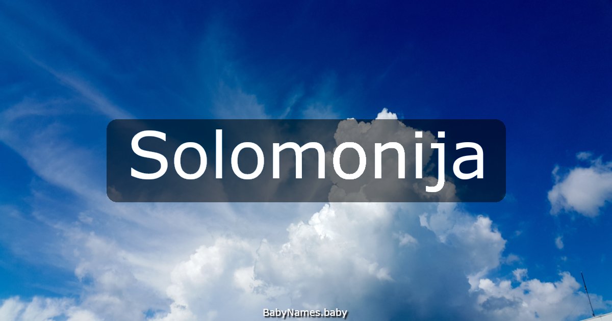 Solomonija