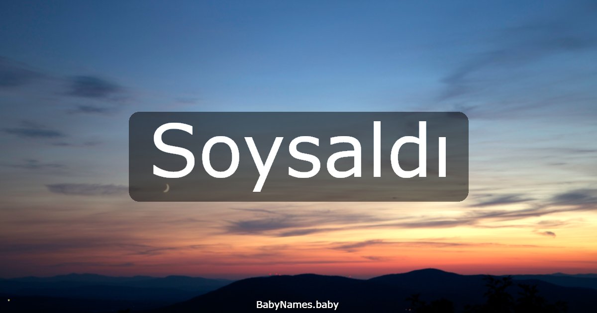 Soysaldı