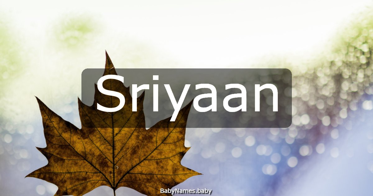 Sriyaan
