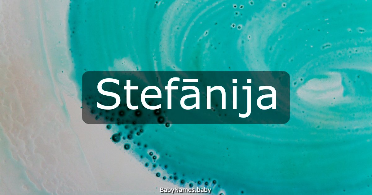 Stefānija