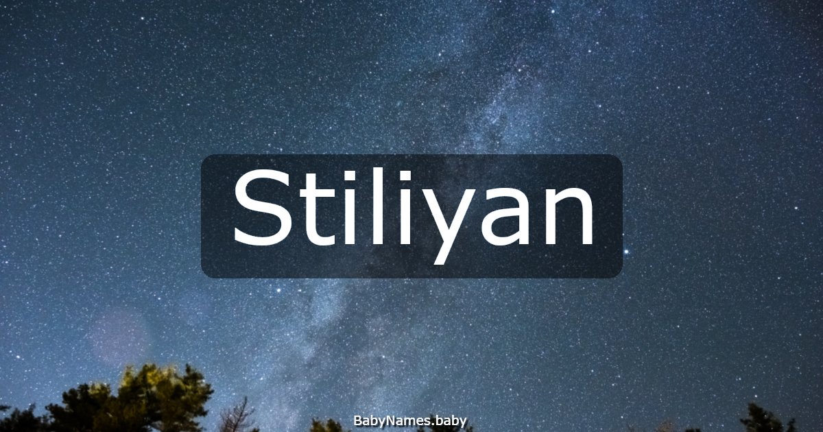 Stiliyan