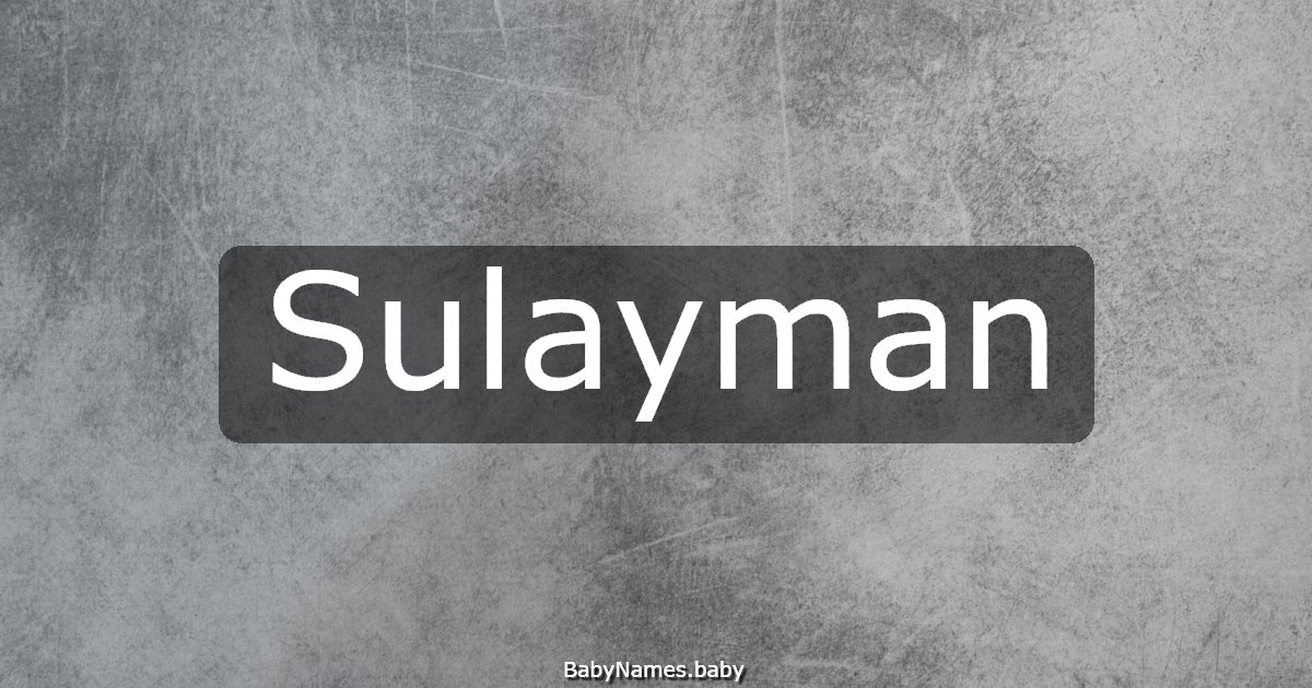 Sulayman