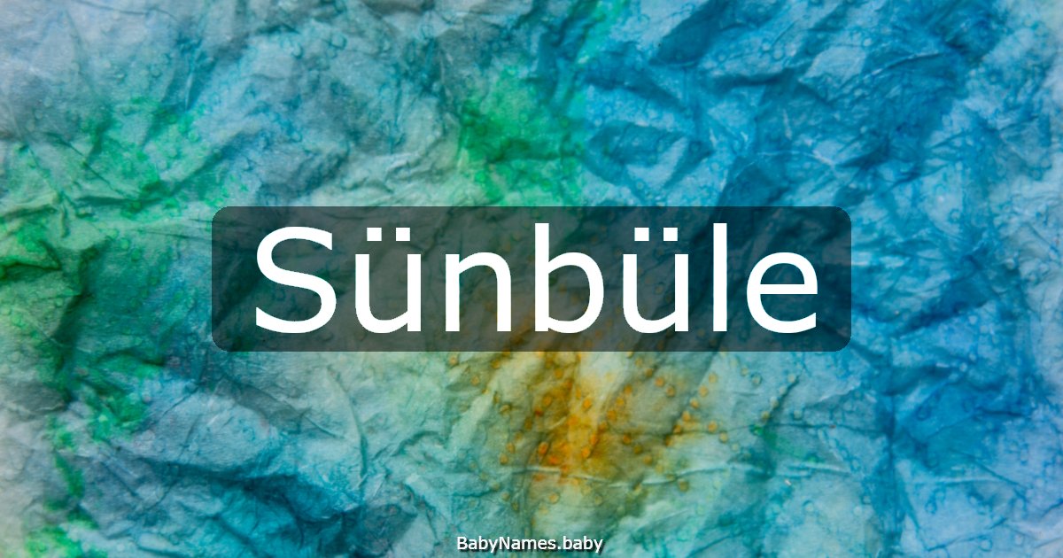 Sünbüle