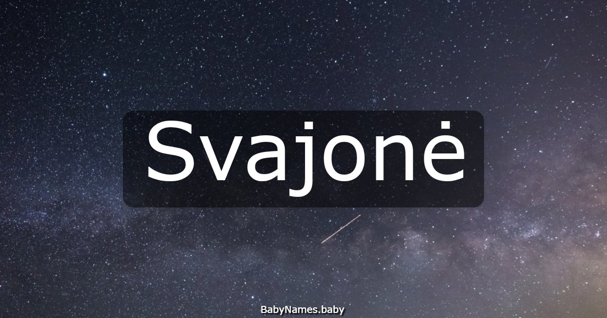 Svajonė