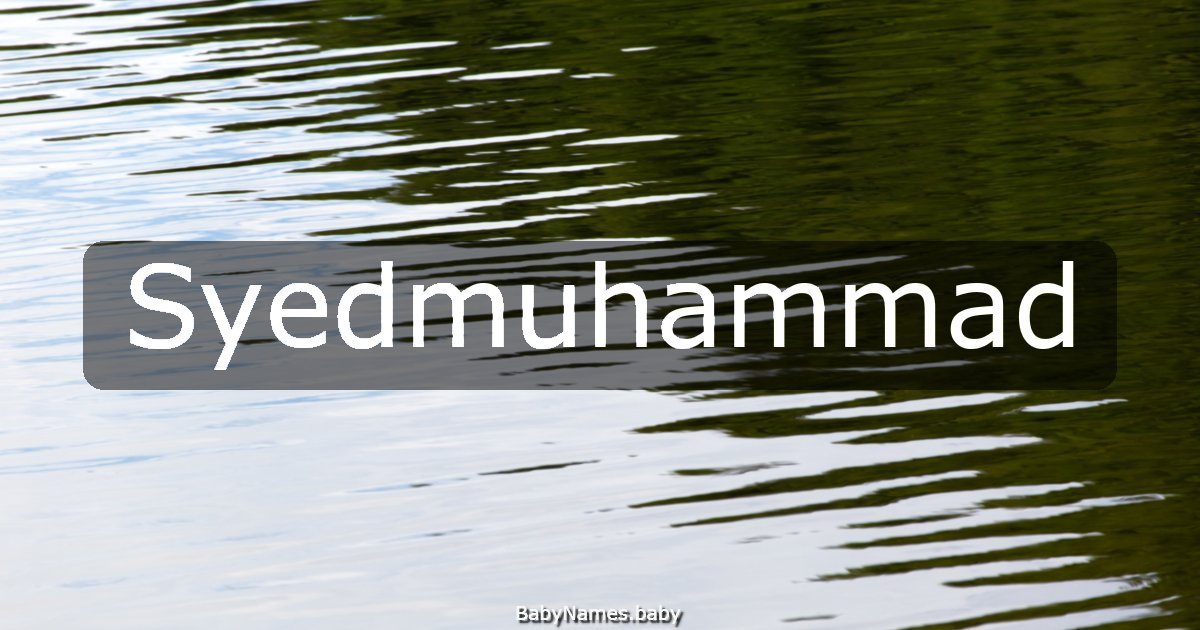 Syedmuhammad