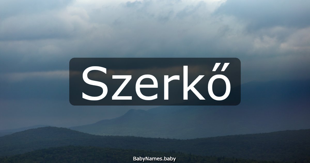 Szerkő