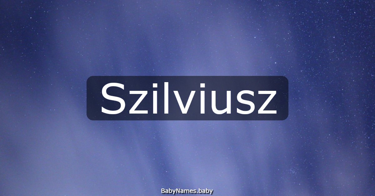 Szilviusz