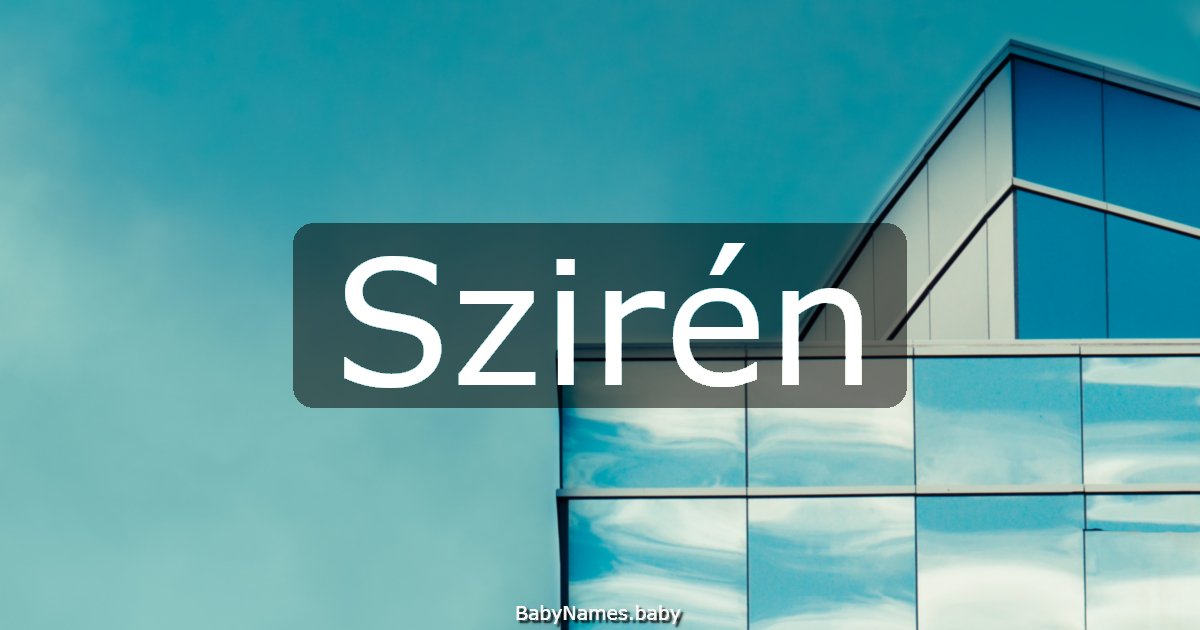 Szirén