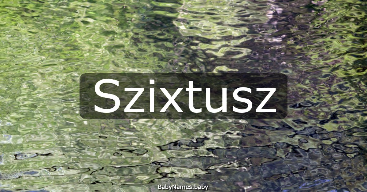 Szixtusz