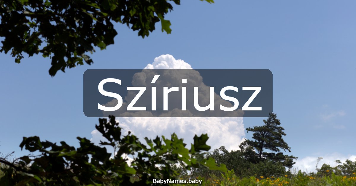 Szíriusz