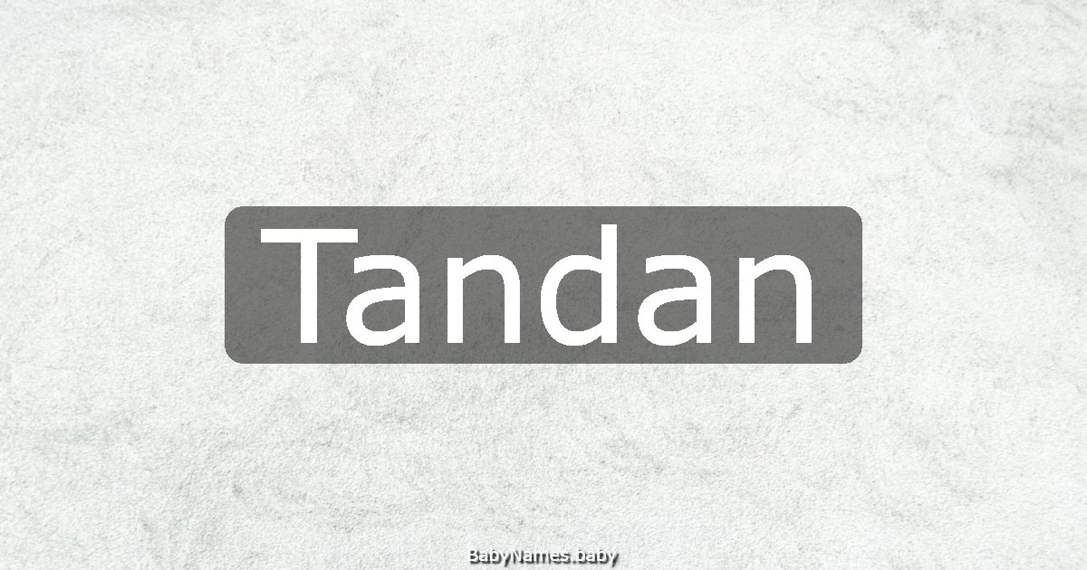 Tandan