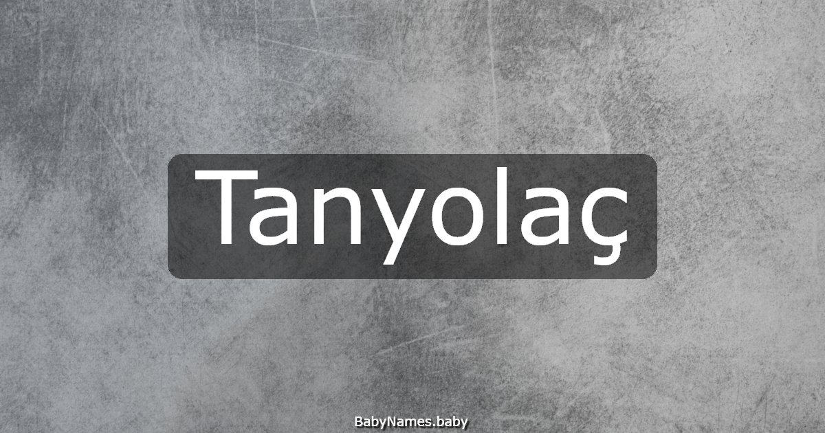 Tanyolaç