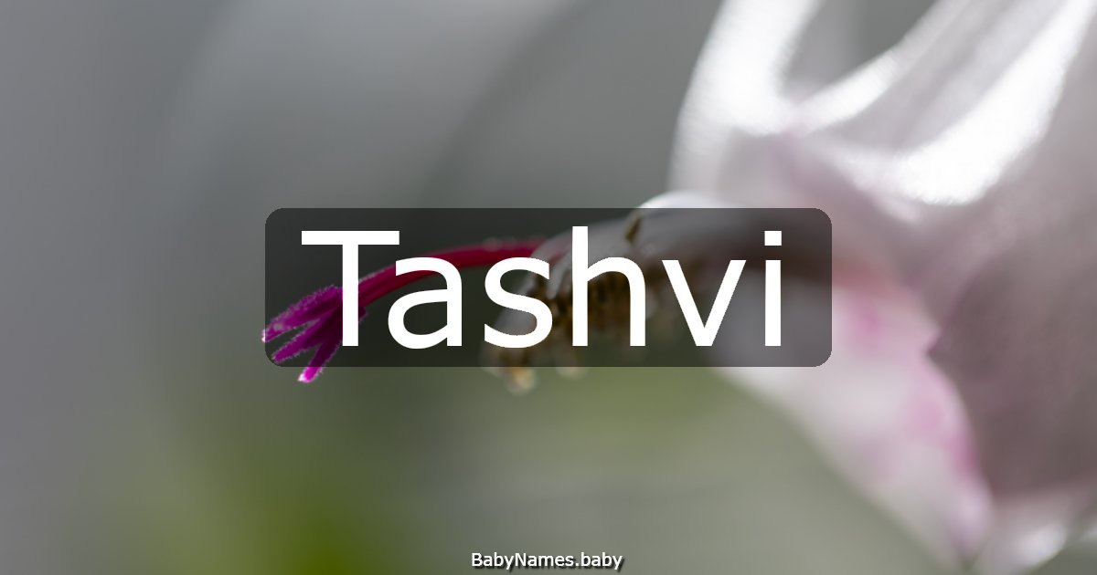 Tashvi