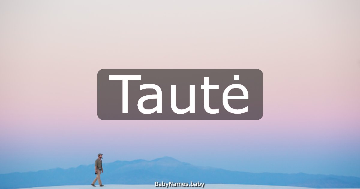 Tautė