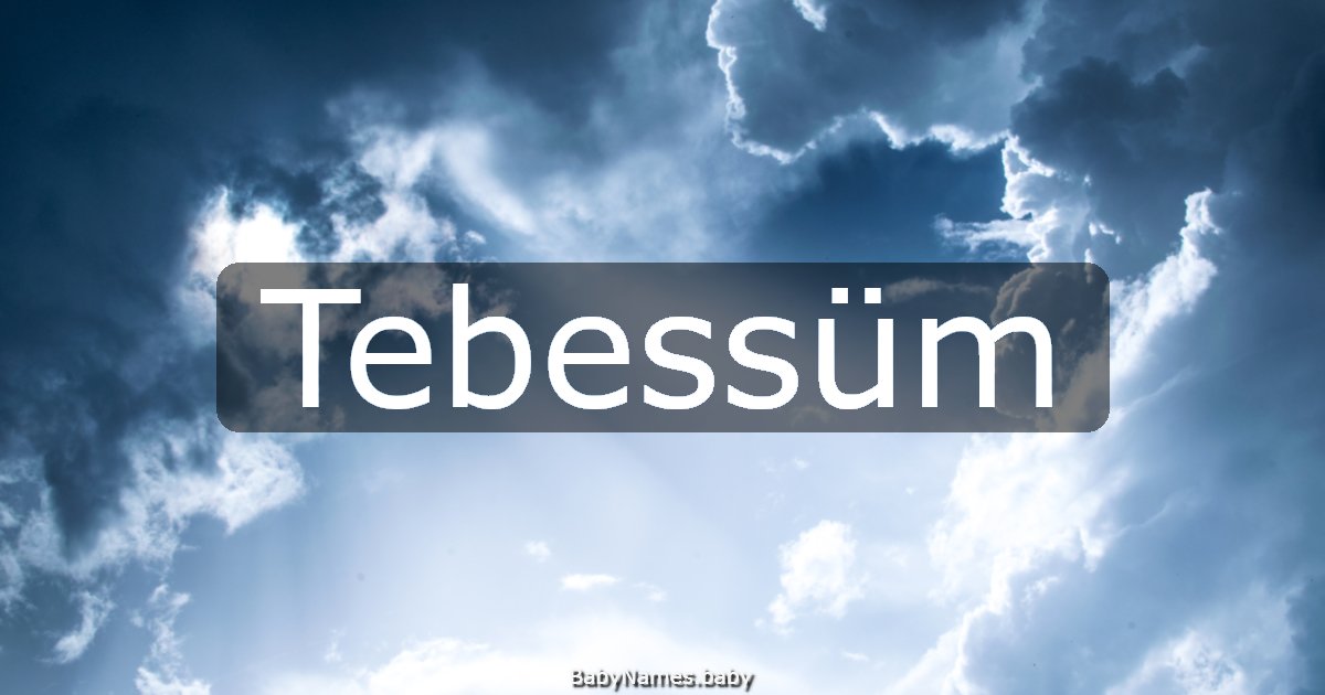 Tebessüm