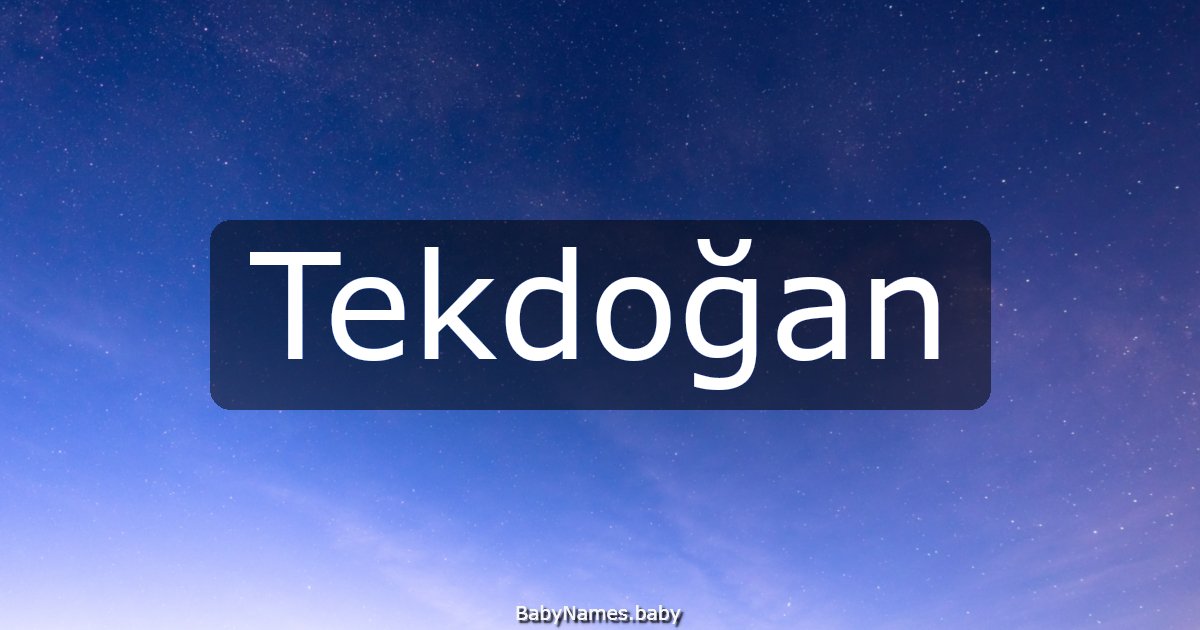 Tekdoğan