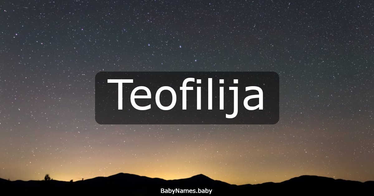 Teofilija