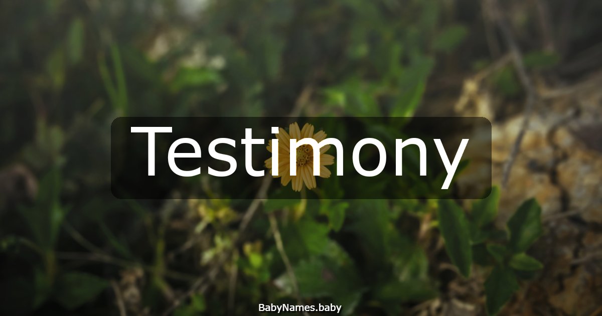 Testimony
