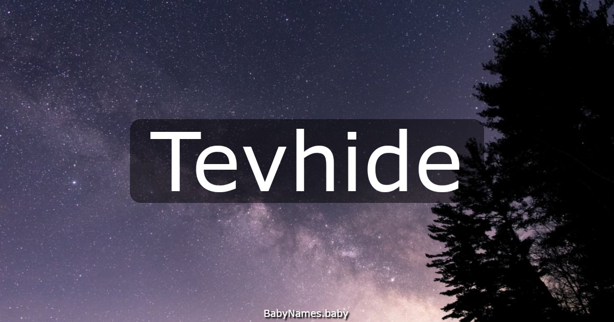 Tevhide