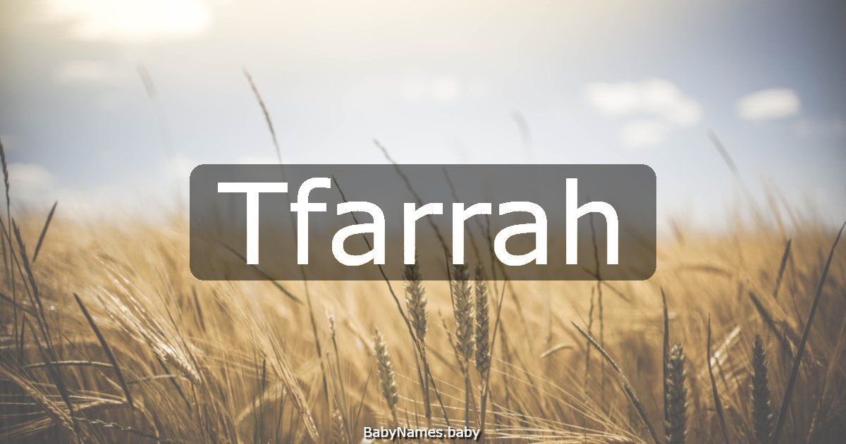 Tfarrah