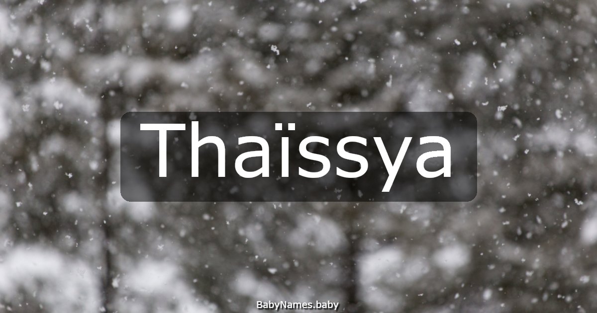 Thaïssya