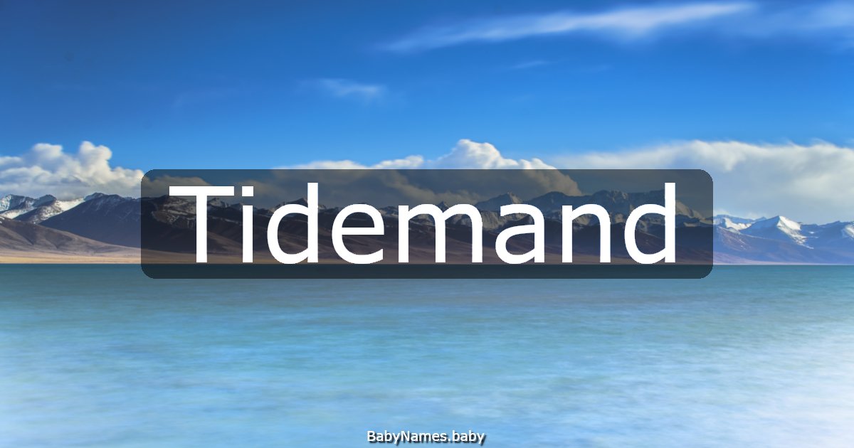 Tidemand