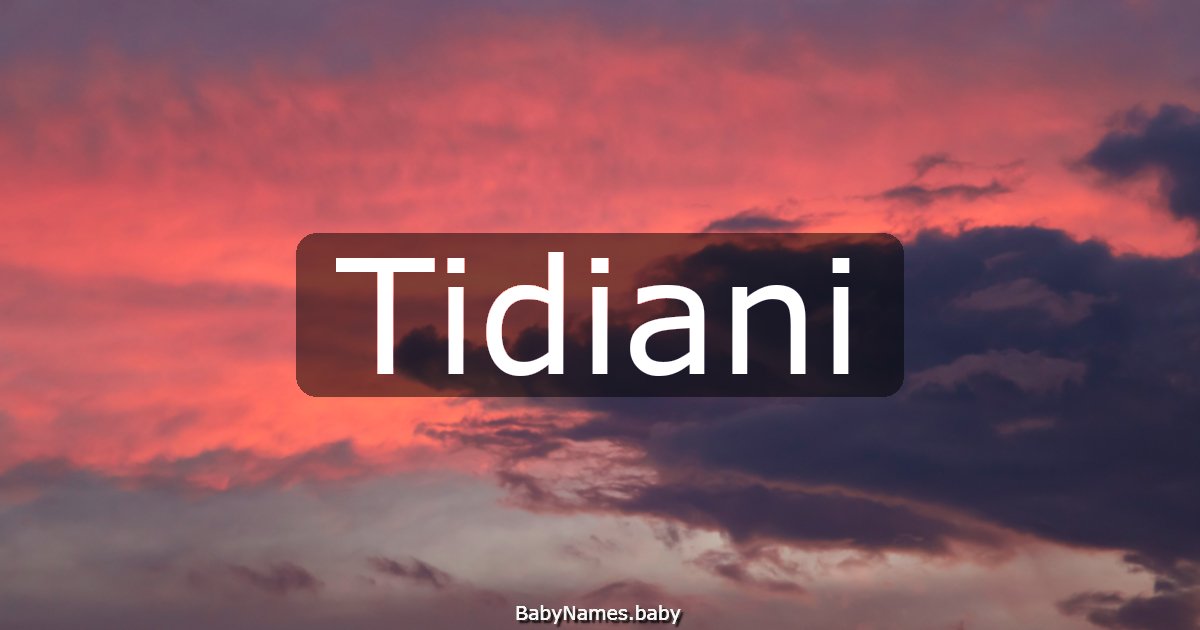Tidiani