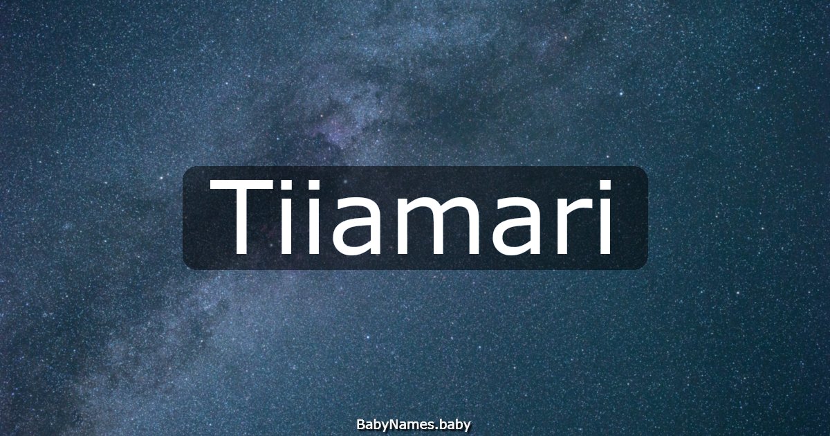 Tiiamari