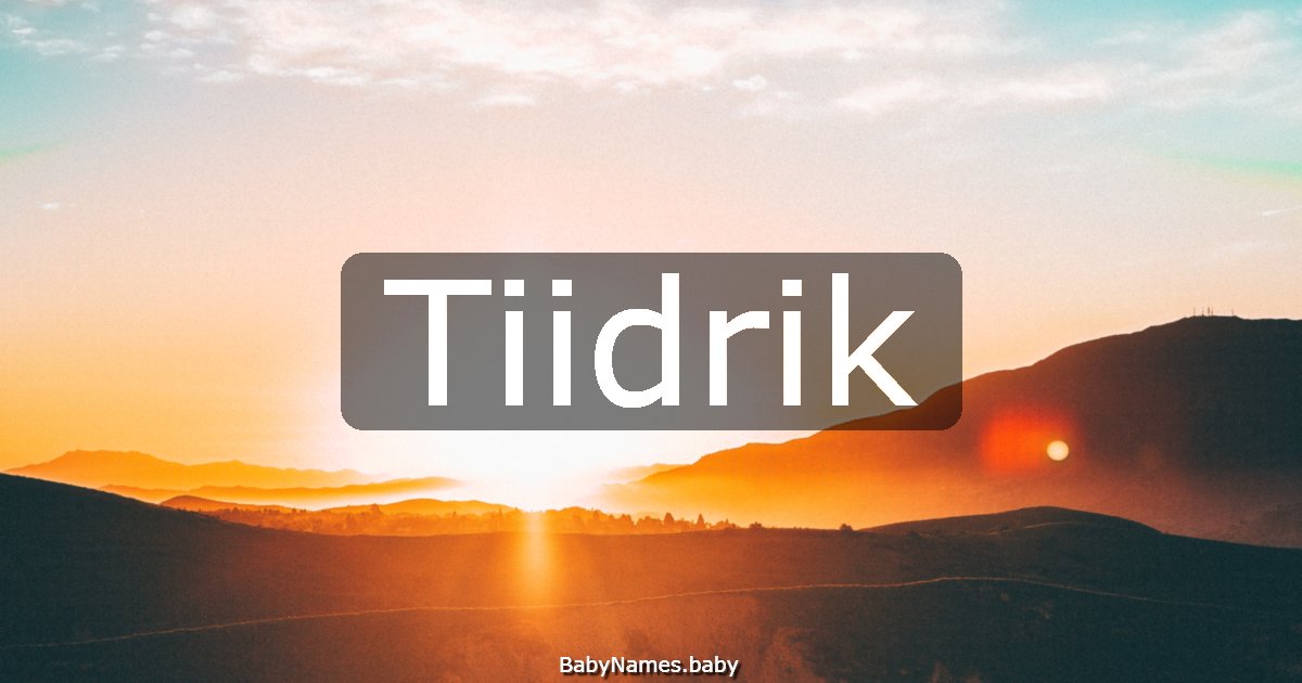 Tiidrik