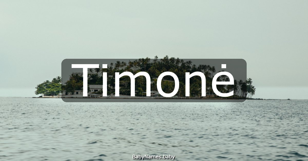 Timonė