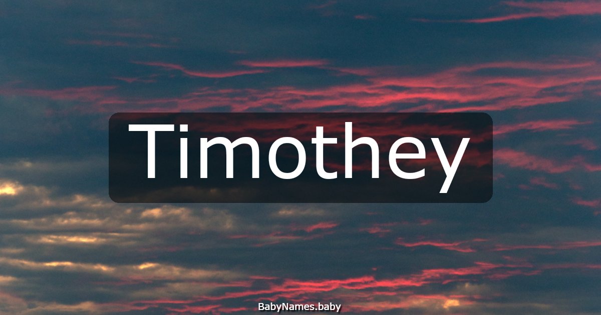 Timothey