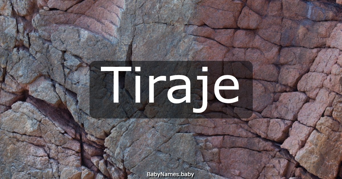 Tiraje