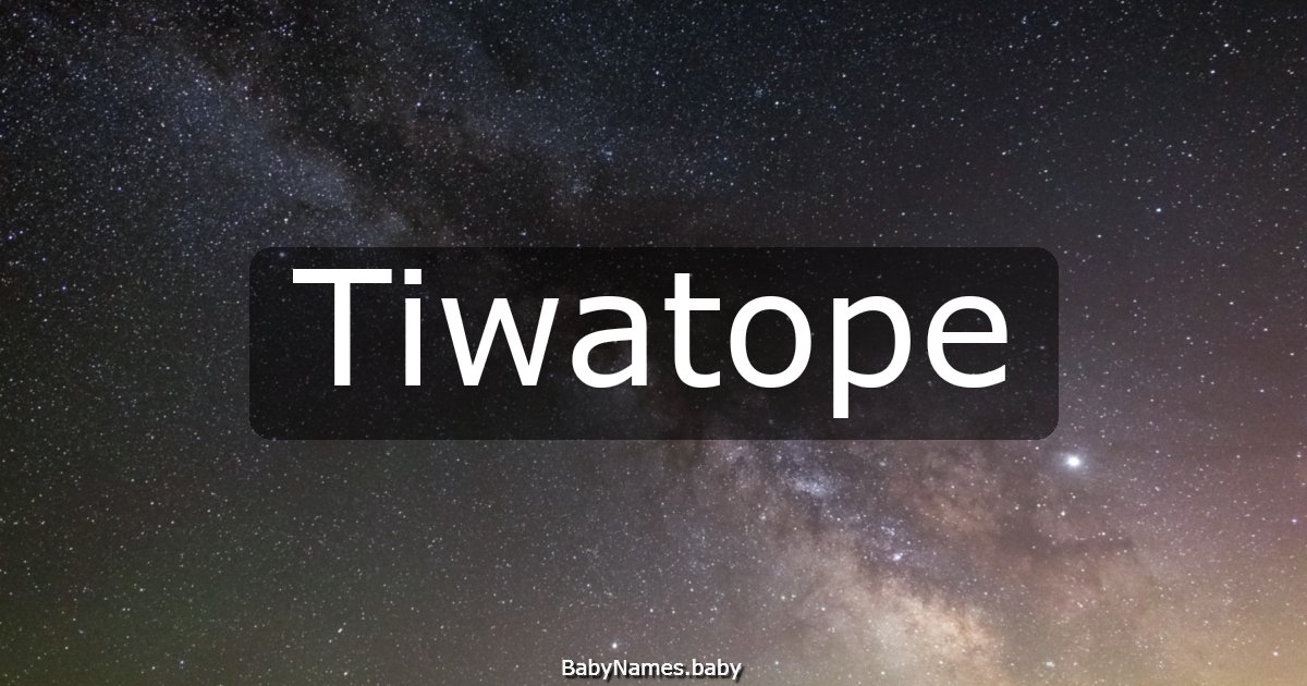 Tiwatope