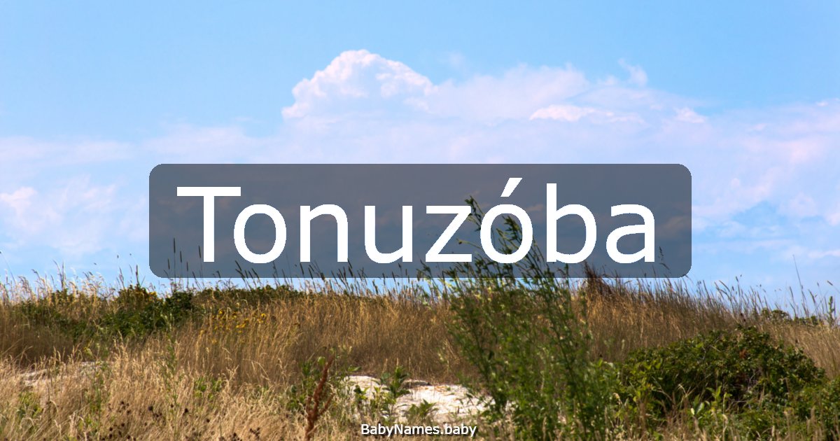Tonuzóba