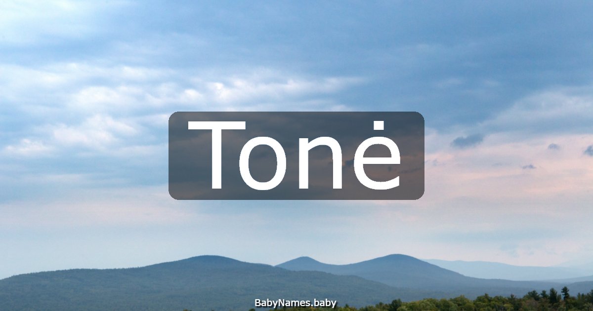 Tonė