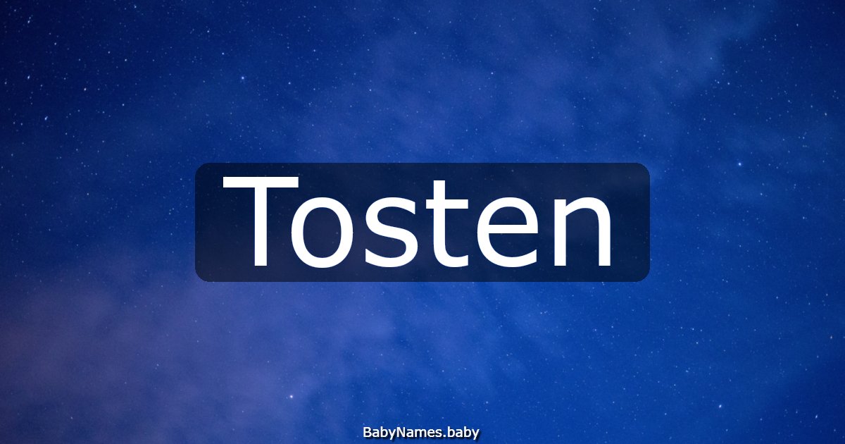 Tosten
