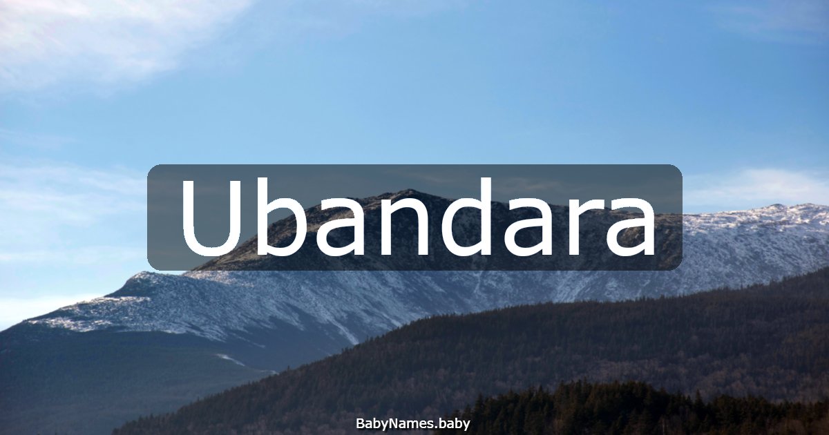 Ubandara