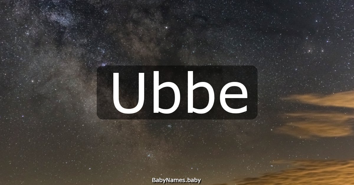 Ubbe
