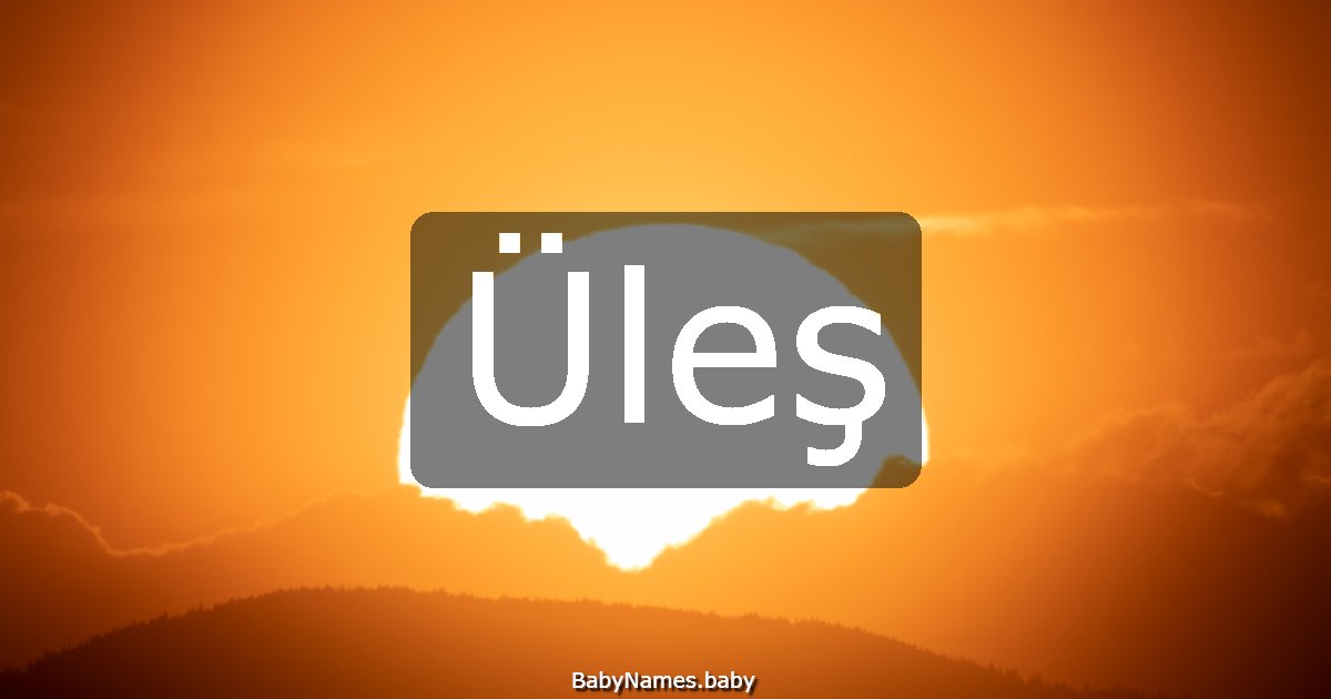 Üleş