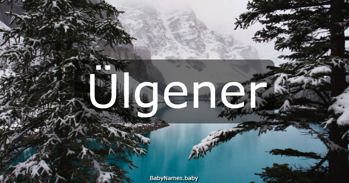 Ülgener