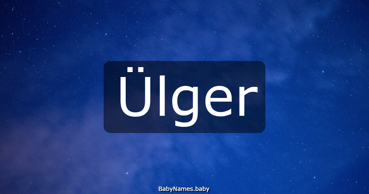 Ülger