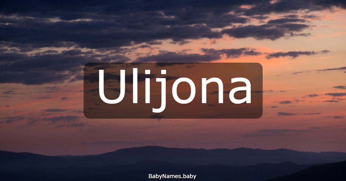 Ulijona