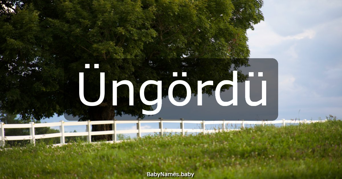 Üngördü