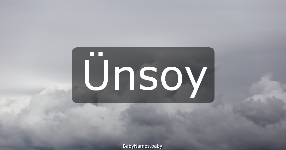 Ünsoy