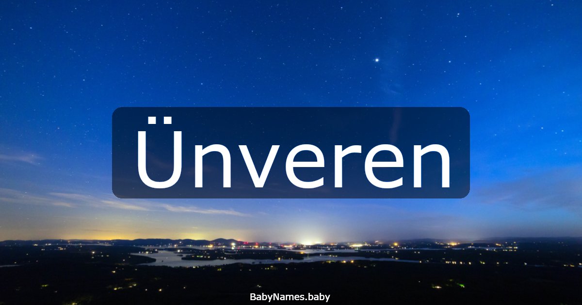 Ünveren