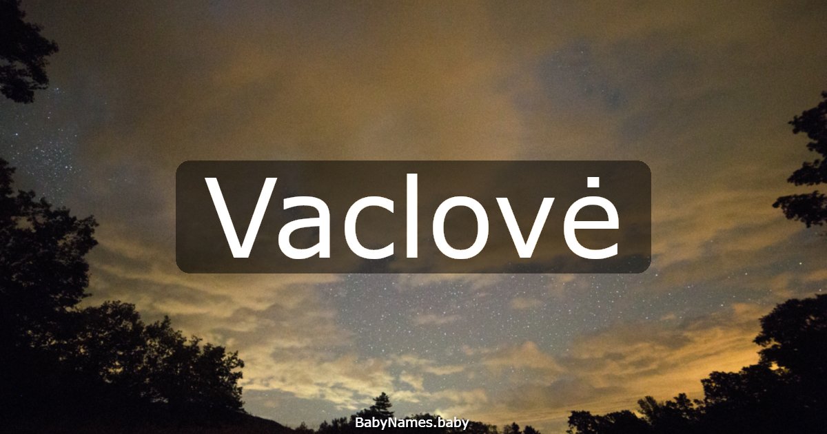 Vaclovė