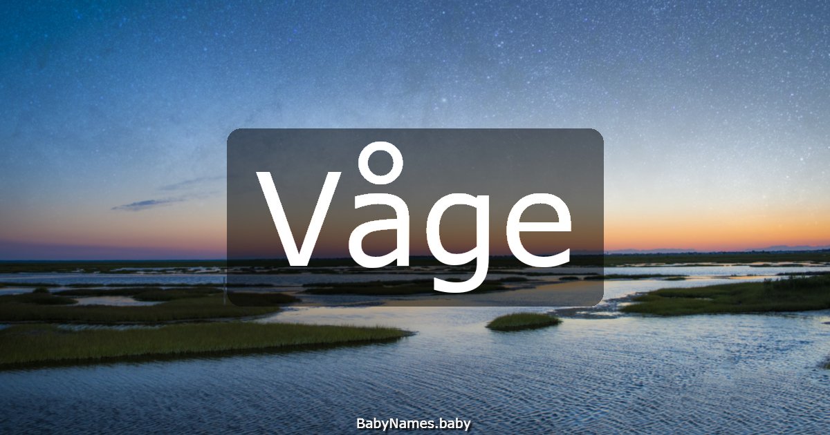 Våge